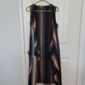 L&B Colorful Striped  Duster